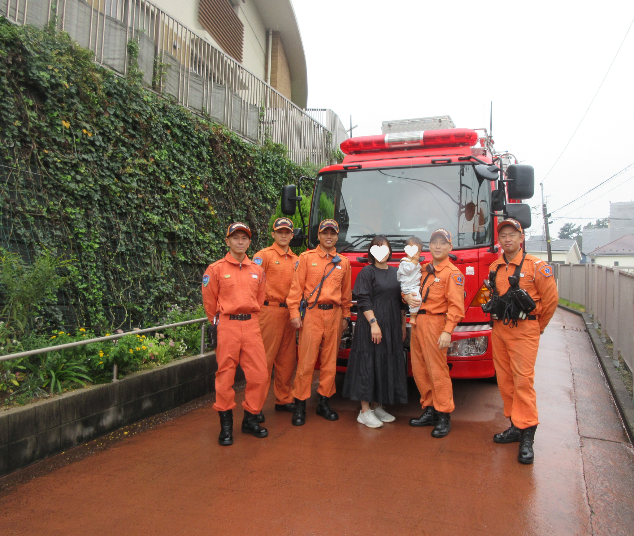 消防士さんとパシャリ📸